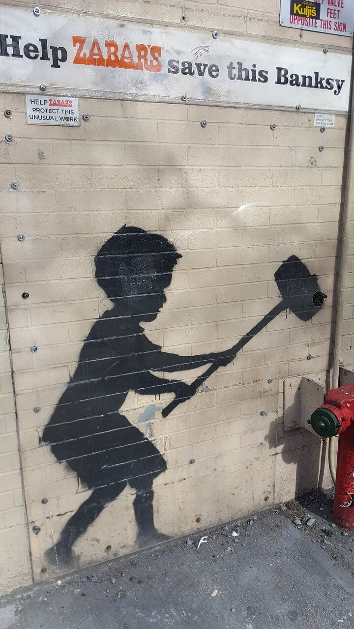 Sapluunagraffiti Banksy